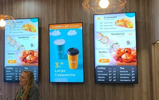 Image shows a digital fast food menu